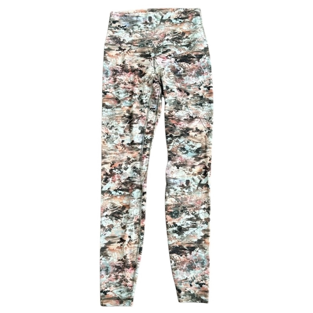 LULULEMON ALIGN LEGGINGS HIGH RISE UTOPIA MULTI COLOR SIZE 4 YOGA WORKOUT TRENDY